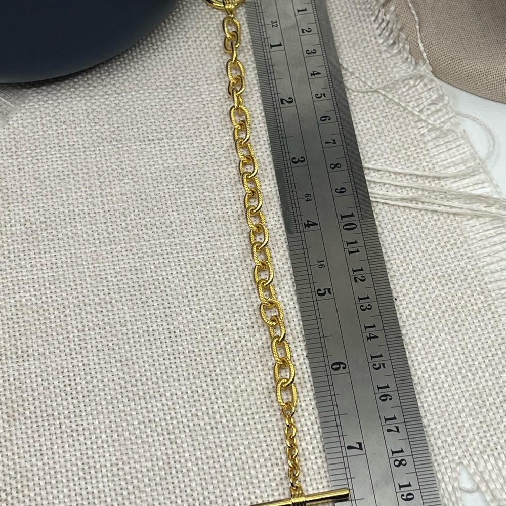 Vintage Chunky Gold Toggle Bracelet – Bold 80s/90s Statement Piece - Picture 12 of 13